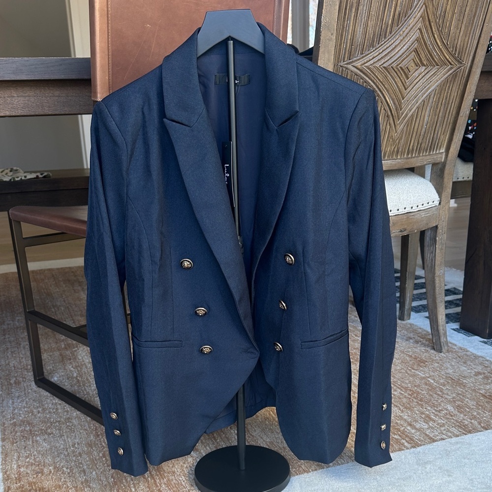 Lulu's Navy Blazer with Gold Buttons